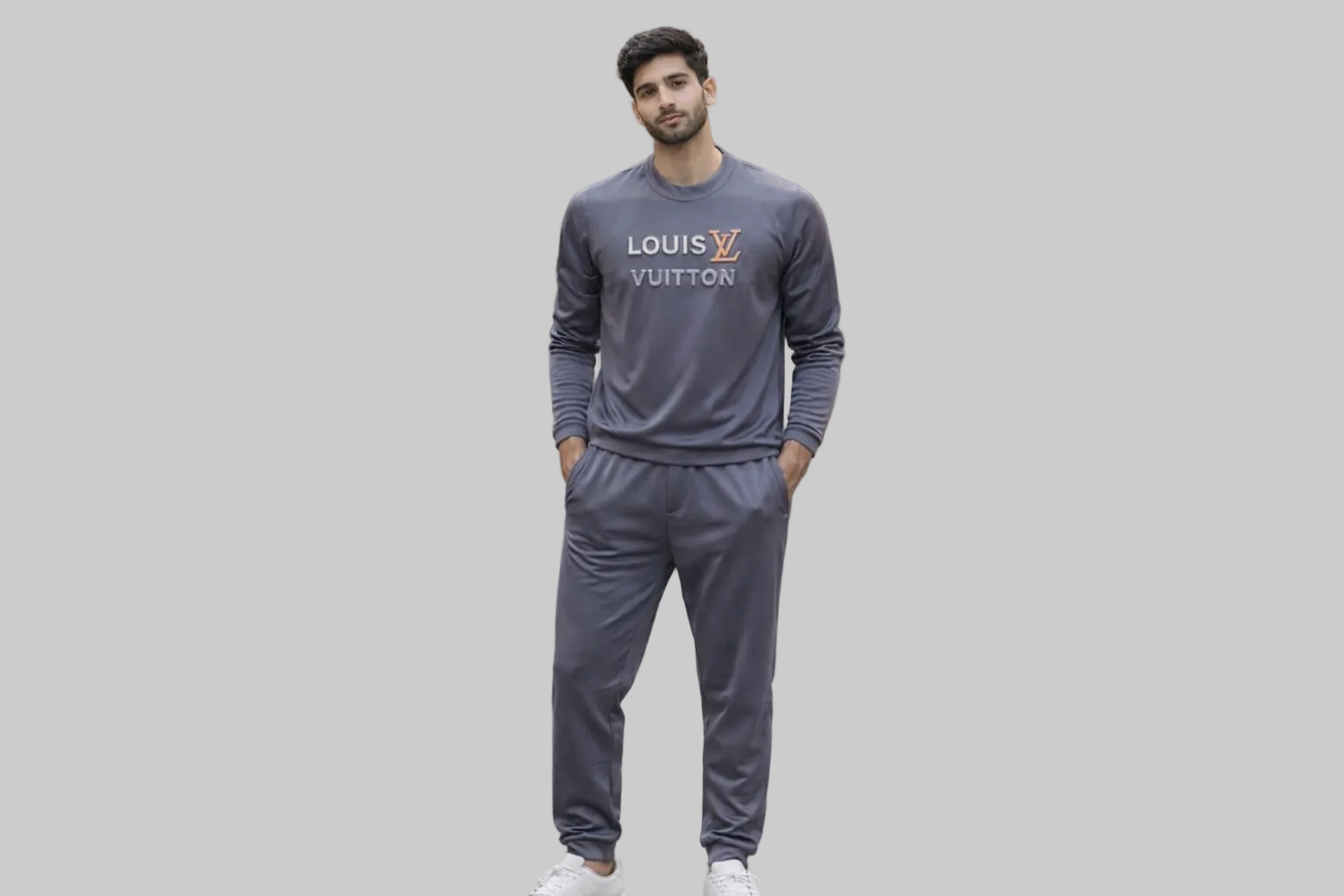 Grey Micro Summer Full Sleeves Track Suit