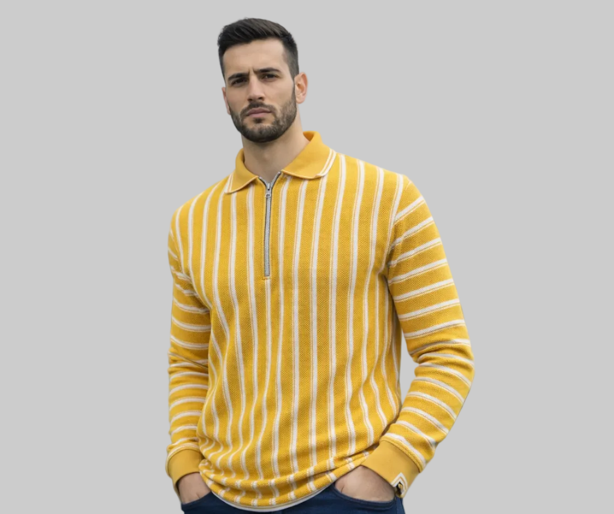 Yellow China Old Money Sweatshirt