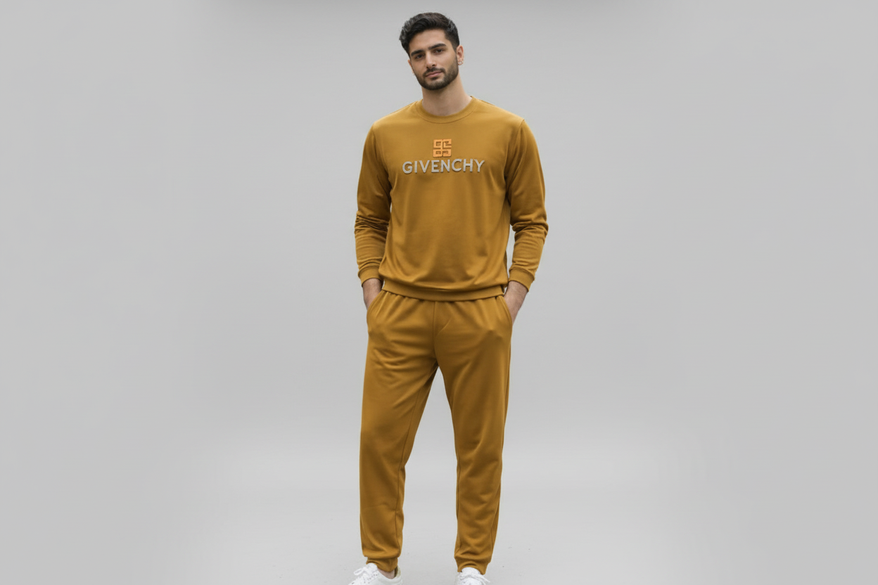 Mustard Micro Summer Full Sleeves Track Suit